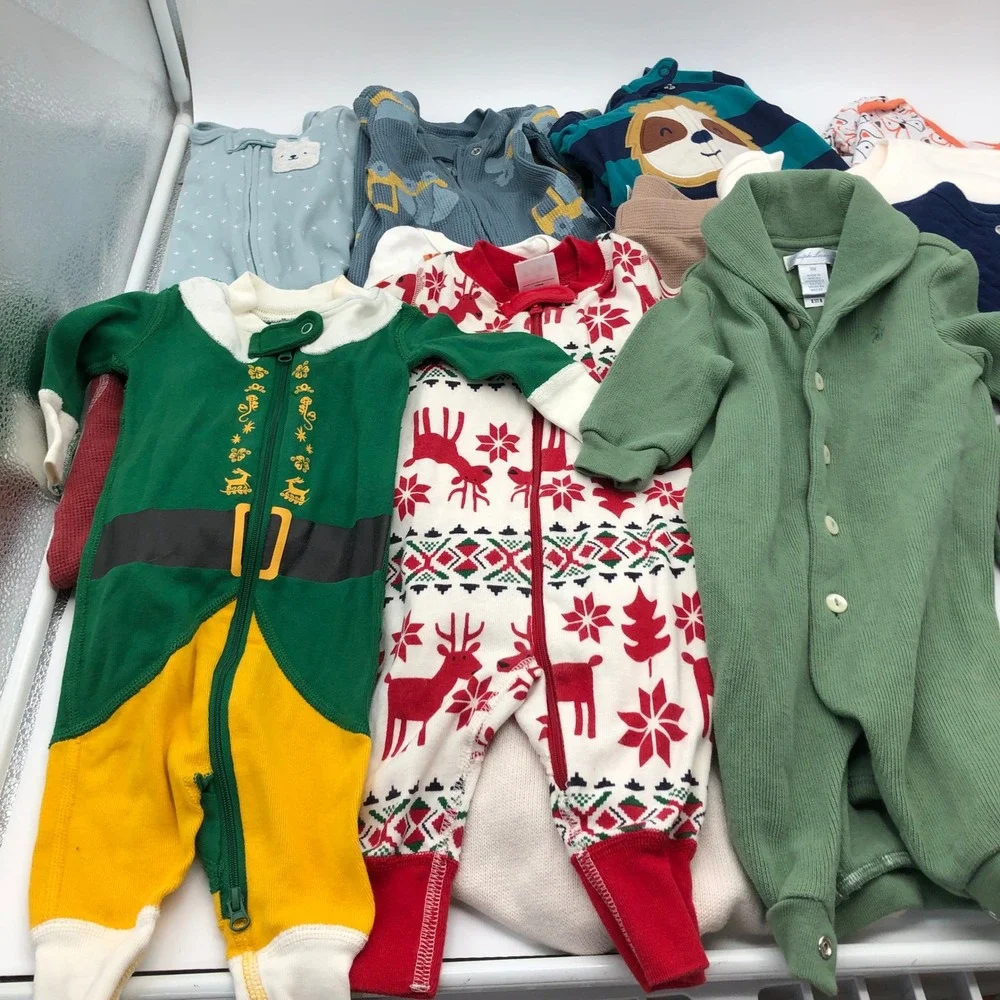 Baby Boys Newborn / 0-3M Fall Winter Clothing BUNDLE One Piece Pajamas Hanna